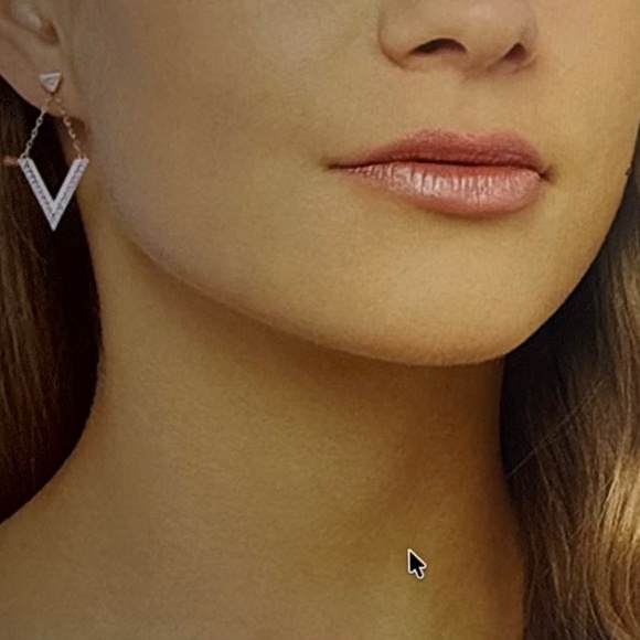 NEW Swarovski Rose Gold-Tone Crystal Pavé Delta Pierced Earrings | 5149460
